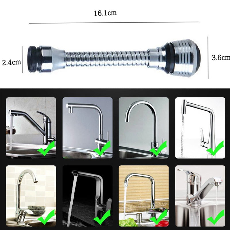 360 Rotatable High-Pressure Faucet Extender for Kitchen